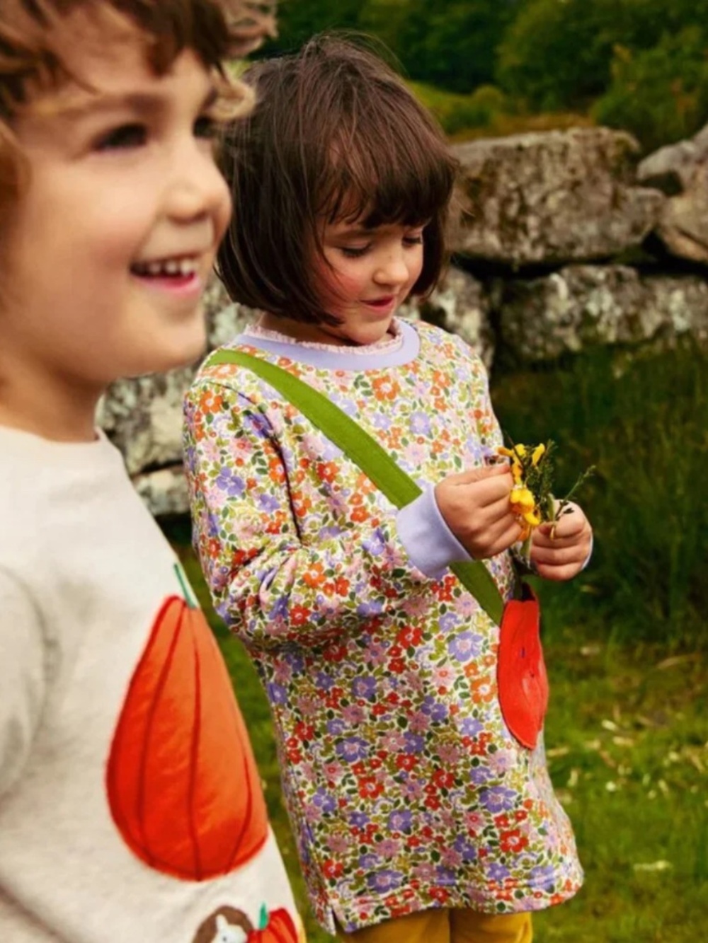 🍃🧡Mini Boden Pumpkin Tunic💜🍁 (5-6y) - Picture 2 of 8